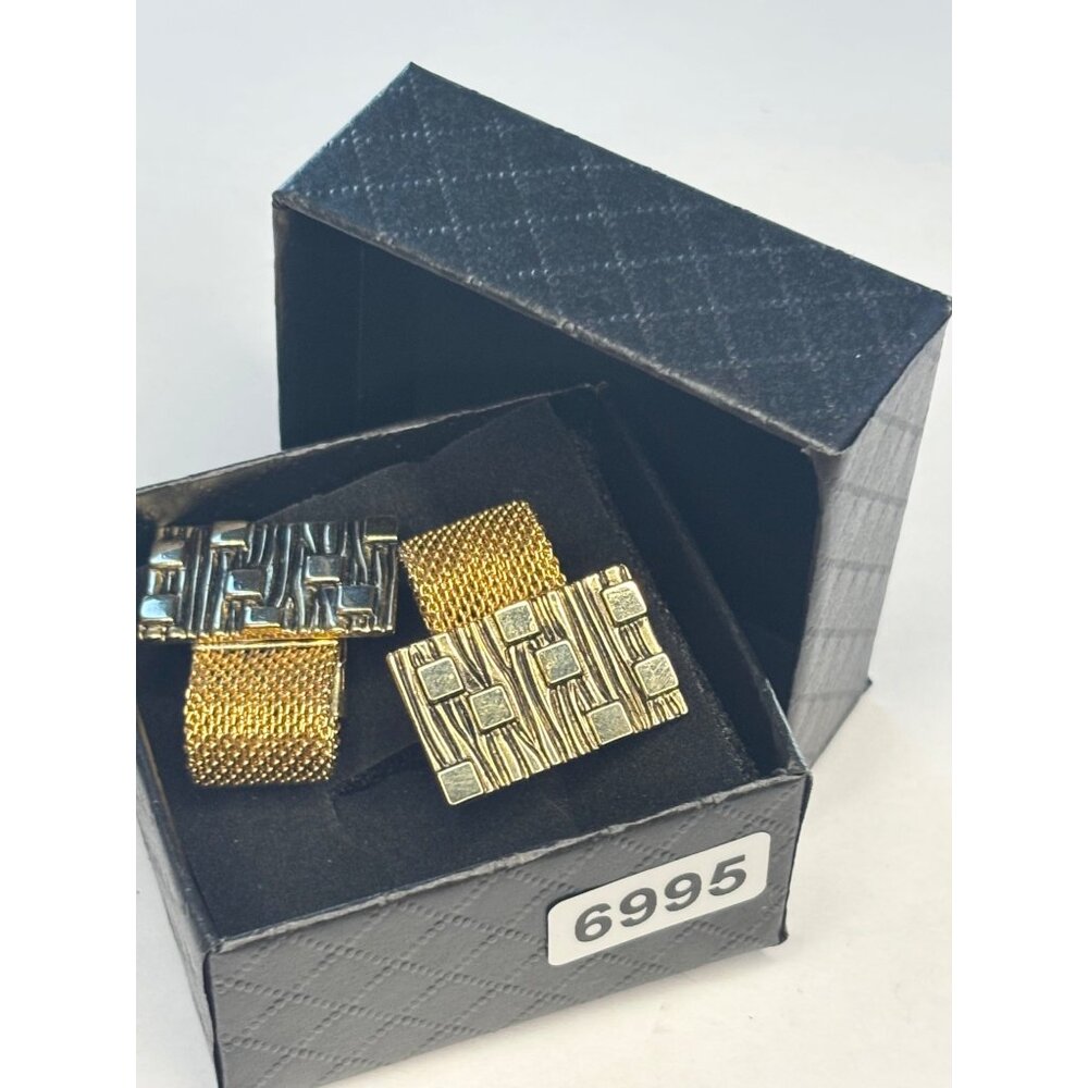 Vintage Anson Rectangular Bark Square Texture Gol… - image 8